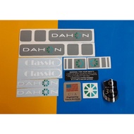 Custom Dahon 30th Bicycle Emblem + Dahon Classic Bicycle Sticker