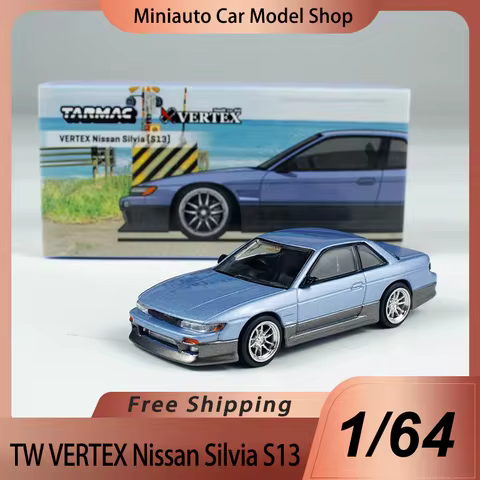 New In Stock Tarmac Works Tw Vertex 1:64 Nissan Silvia S13 Alloy Miniature Diecast Model Nissan S Ca