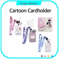 Cartoon Cardholder With Key Chain For Ezlink Card - Hello Kitty- Melody-Cinnamoroll