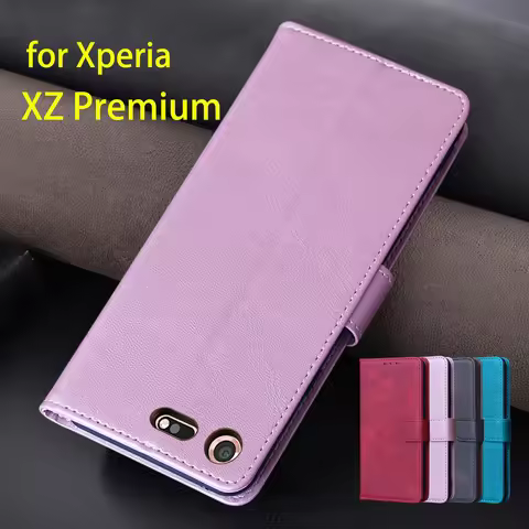 Wallet Flip Cover Pu Leather Case for Sony Xperia XZ Premium G8141 G8142 Card Holder Phone Bags Prot