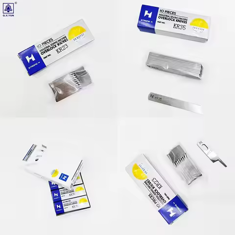 STRONG H KR23 KR35 Industrial Sewing Machine Overlock Blades Upper & Lower Knife for Siruba 747 757 