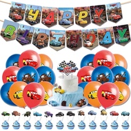 Lightning McQueen Cars 2 Racing F1 Birthday Party Decoration Balloon Set Cake Cupcake Topper