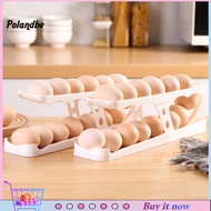 pe Egg Storage Container Neat and Organized Egg Keeper Capacity Automatic Rolling Fridge Egg Carton Organizer for Diner Restaurant 2 Tiers Egg Holder Dispenser Side Door