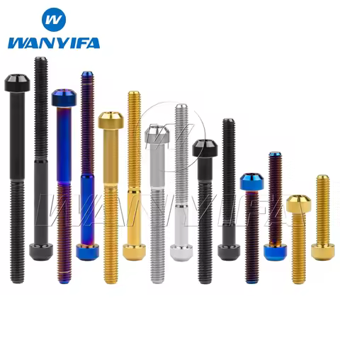 Wanyifa Titanium Bolt M5/M6x10 15 20 25 30 35 40 45 50 55 60 65 70 80mm Chamfered Torx Head Screw fo