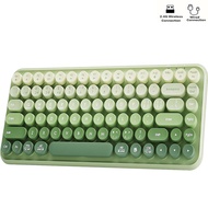 JOMAA Rechargeable Wireless Keyboard 2.4G Triple Mode Wireless Keyboard 85 Round Keycaps Compact Wir