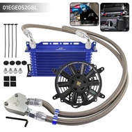 10/13/15 Row AN10 Engine Oil Cooler Kit For LS1 LS2 LS3 LSX VE +7" Electric Fan Kit  LSX VE HSV VZ 1