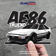 Classic Racing Car AE86 Drift Car Sticker Anime Initial D Creative JDM Waterproof Car Decal