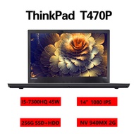 Used notebook 14" lenovo thinkpad t470p (Intel core i7-7700hq CPU+ 2x8g =16 gb ddr4 2400+ 480gb m.2 