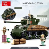 Sluban สงครามโลกครั้งที่2ทหาร USA Abrams M1A2รบรถม้าบล็อกตัวต่อกองทัพคลาสสิกอุปกรณ์เสริมของเล่นของขว