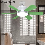 CHUANGANG พร้อมรีโมทคอนโทรล โคมไฟพัดลม LED แบบ E27 ฐาน E27 ไร้สายแบบไร้สาย โคมไฟเพดานพัดลมไฟฟ้า ทันส