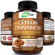 NUTRIFLAIR CEYLON CINNAMON 1200MG 120 CAPSULES - HEALTHY BLOOD SUGAR SUPPORT, JOINT