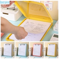 LACYES A4 File Clipboard Box Case, Memo Clip Board A4 File Organizer Writing Clipboard, 4 Color File