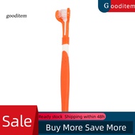 [Gooditem] Pet Toothbrush Three Sided Multi-angle Cleaning Plastic Dog Soft Bristle Toothbrush for O