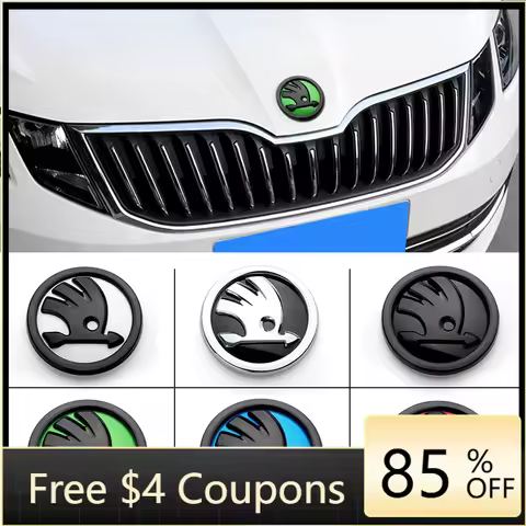 2025 New 80mm/90mm/100mm ABS Car Front Hood Bonnet Trunk Badge Sticker for Skoda Octavia 3 2 A5 A7 C