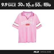 MLB เสื้อยืดผู้หญิง  Varsity collar T-shirt รุ่น 3FTSV1743 07PKP สีชมพูอ่อน