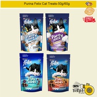 Purina Felix Cat Treats/Cat Snacks(Play Tubes/Party Mix) - 50g/60g