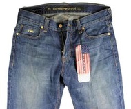 Emporio Armani EA 亞曼尼 牛仔褲 美國加州手工製 J15 重磅直筒褲 32 33【 以靡正品現貨】