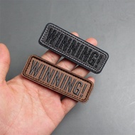 WINNING Embroidered Long Velcro Stamp Game Theme Backpack Sticker WINNING Stamp Morale Stamp DIY Sta
