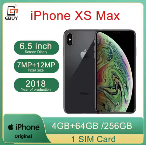 Original Apple iPhone XS Max 4G LTE Mobile Cell Phone 6.5" ROM 64GB/256GB IOS 12MP Camera Face ID Wo