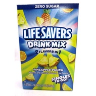 LIFESAVERS ZERO SUGAR PINEAPPLE PUNCH DRINKS MIX, 6 PACKETS, 0.47 OZ USA IMPORT