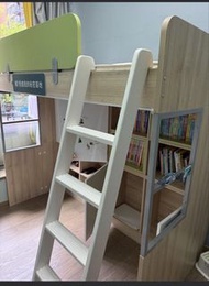 兒童碌架床連書櫃書架