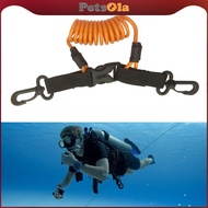 [PETSOLA] Scuba Diving Lanyard Spring Coiled Lanyard Webbing Strap Rope Diving Camera