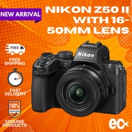 Nikon Z50 II Mirrorless Camera Kit 20.9MP DX CMOS EXPEED 7 Processor 16-50mm VR Lens 4K60p Video 30f