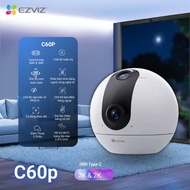 EZVIZ C60P Dual Mix Wifi Camera - Indoor Dual Eye Camera Version, Super Wide Vertical Angle, 2 Genui