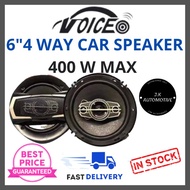 VOICE CAR SPEAKER 6" 4 WAY AUDIO SPEAKER 400 W MAX VO-1695C