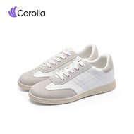 Corolla รองเท้าแฟชั่นสตรีดูดซับแรงกระแทกรองเท้าแบนรองเท้าลำลองต้านเชื้อแบคทีเรีย สีขาว กันน้ำ อเนกปร