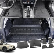 xipoqix Floor Mat Trunk Mat Backrest Mat Compatible with 2018-2023 Subaru Crosstrek Cargo Liners Floor Mat Replacement for 2018-2023 Subaru Crosstrek/XV Accessories