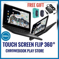 Dell Chromebook 3189 Play store 360°Flip Touch Screen Ram-4gb Ssd-16/32gb