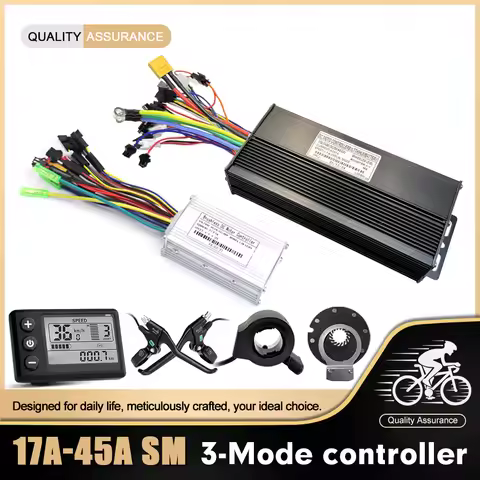 ebike 3Mode Brushless Motor Controller with S866 LCD Display 36V48V 250W350W500W1000W1500W fatbike a