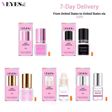 Veyes Inc 5ml Eyelash Extensions Glue Veyelash 0.5 Second Fast Drying Strong Lash Adhesive 7 Weeks R
