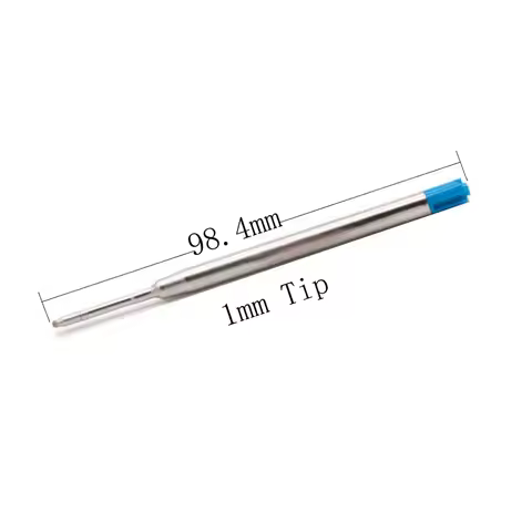 98.4mm Long 1mm Tip Ballpen Rolling Ball Pen Refill Ftis For Parker 1782467 German Ink