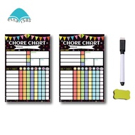 2PCS Magnetic Planning Reward Chart for Weekly Dry Erase Chores Chart Chores Chart for Refrigerator