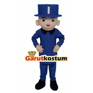 kostum maskot badut ipin topi sulap setelan costume lucu dewasa