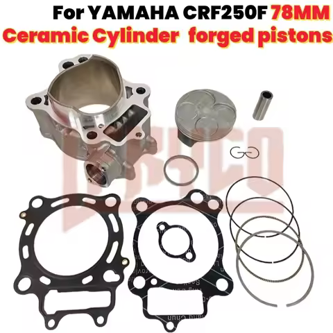 Motorcycle 78mm Cylinder Piston Gasket Kit Motor For HONDA CRF250R CRF250X CRF 250R 250X 12100-KRN-7