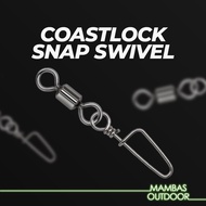 [10pcs] Coast Lock Snap Swivel 8# - 3/0# Fishing Pancing Ball Bearing Connector Pin Buckle Ultraligh
