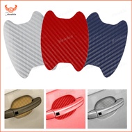 4pcs Universal Carbon Fiber Auto Car Door Handle Stickers Car Handle Protection Car Handle Anti Scra