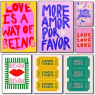 Minimalist sunny eclectic love quotes Poster HD art sticky wall waterproof home living room bedroom 