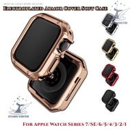 Electroplated Armor Soft Case for For Apple Watch Series 7 6 SE 7 5 4 3 2 1 41mm / 45mm / 40mm /44mm Smart Watch shockproof cover