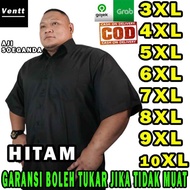 KEMEJA Men's shirts, jumbo men's shirts black sizeBIG for men 3xl 4xl 5x 6xl ventt - 7XL jumbo short