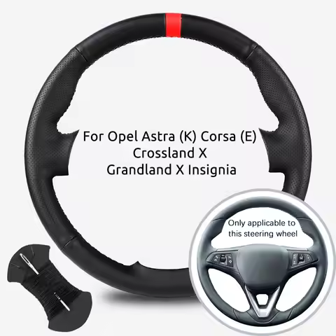 Customized Car Steering Wheel Braiding Cover For Opel Astra (K) Corsa (E) Crossland X Grandland X In