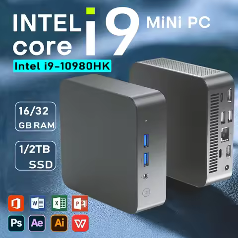 Intel i9 Windows11 Mini PC Protable Gaming i9 10980HK N150 16/32GB RAM WIFI6 BT5.2 4K 1/2TB SSD 1000