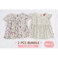 Cuddles Baby Girl Tops Bundle 2pcs 18-24M | Unicorn & Floral | Preloved RM15