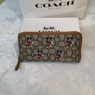Coach Disney Mickey Long Zip Wallet