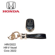 เคสกุญแจรีโมทรถยนต์ Tpu สําหรับ รถรุ่น HONDA Civic 2022 HRV2022 HR V Vezel 3ปุ่มพร้อมพวงกุญแจ