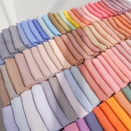 Bella Square Polycotton 110 X 110 Premium Neci Sewing 78 Colors Square Hijab Plain Hijab