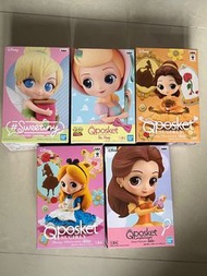 Qposket Disney 公仔 Tinkerbell Bo Peep Belle Alice